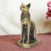 Brass Egyptian Cat Figurine Solid Construction Cat Goddess Statue Statues Bastet Statue Home Decor
