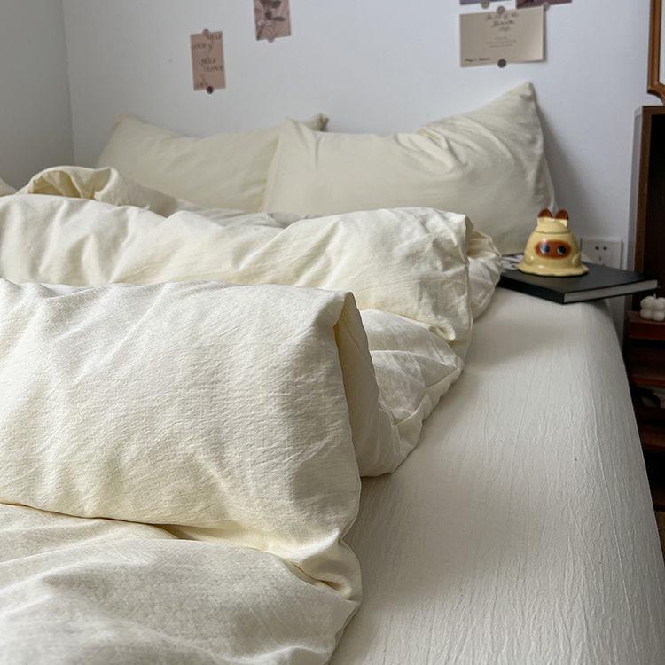 G5Zins Super Weiches Doppel-Gaze Bettwäsche-Set - Bettbezug & Laken - Für Alle Jahreszeiten, Perfekt für Studentenwohnheime.