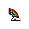 Cute Cartoon Rainbow Couple Matching Enamel Brooch Alloy Badge Decorative Pin for Backpack Clothes Bag Anti Slip Buckle Accessory