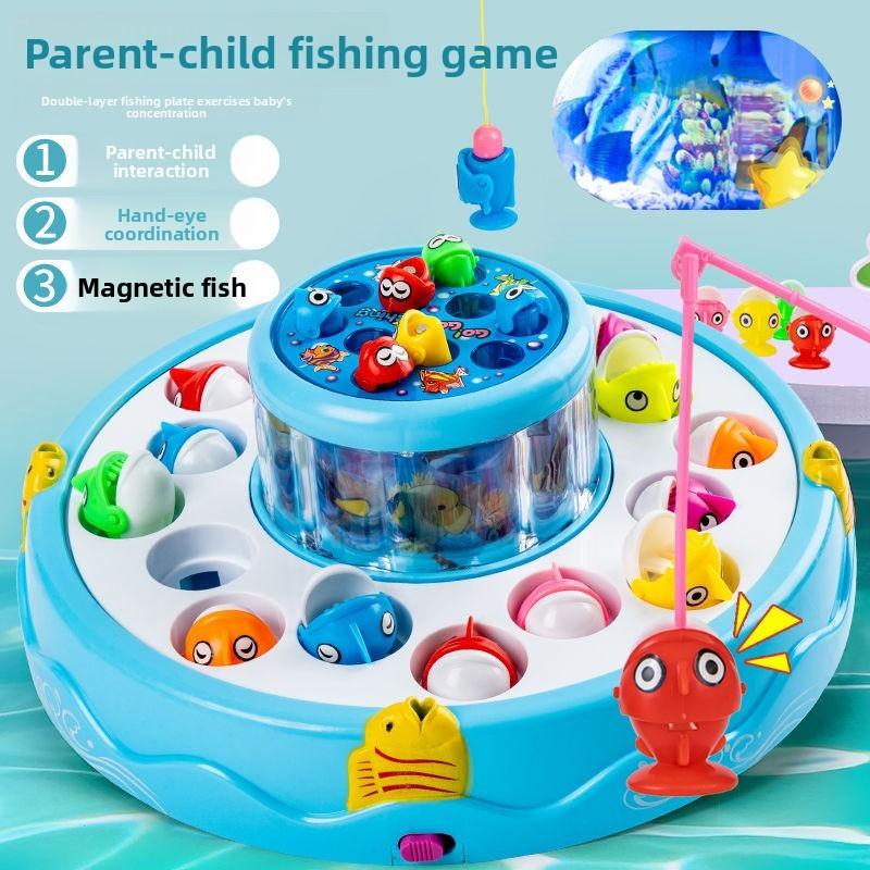 Magnetic Fishing Toy For Kids With Music And Battery Power Educational Toy For Early Learning