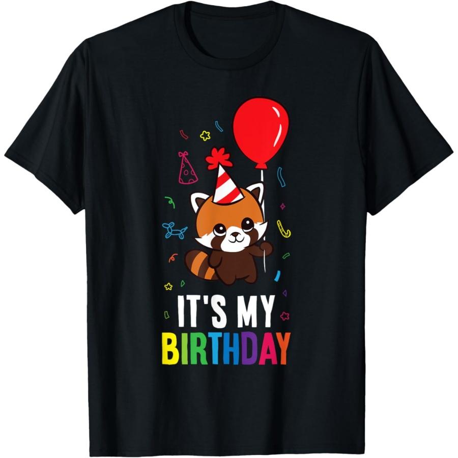 

Это мой день рождения Милая футболка с красной пандой на день рождения(1) XXXXXL разноцветный