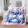 1pc Stitch Printing Blanket - Soft, All-Season Throw for Office Blanket, Personalized Gift with Adorable Cartoon Design