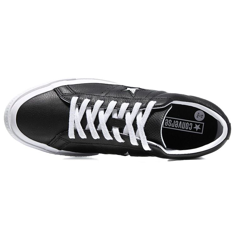 Converse One Star OX Comfortable Lightweight Leather Low Top Sneakers Unisex sneakers Black 158465C