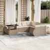 VidaXL Garden Lounge Set with Cushions 10 Pcs Beige Braided Resin 3268768