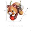 Hanging Garden Statue Animal Figure Gift Ornament Fence Resin Sculpture Lesser Panda Figurine for
