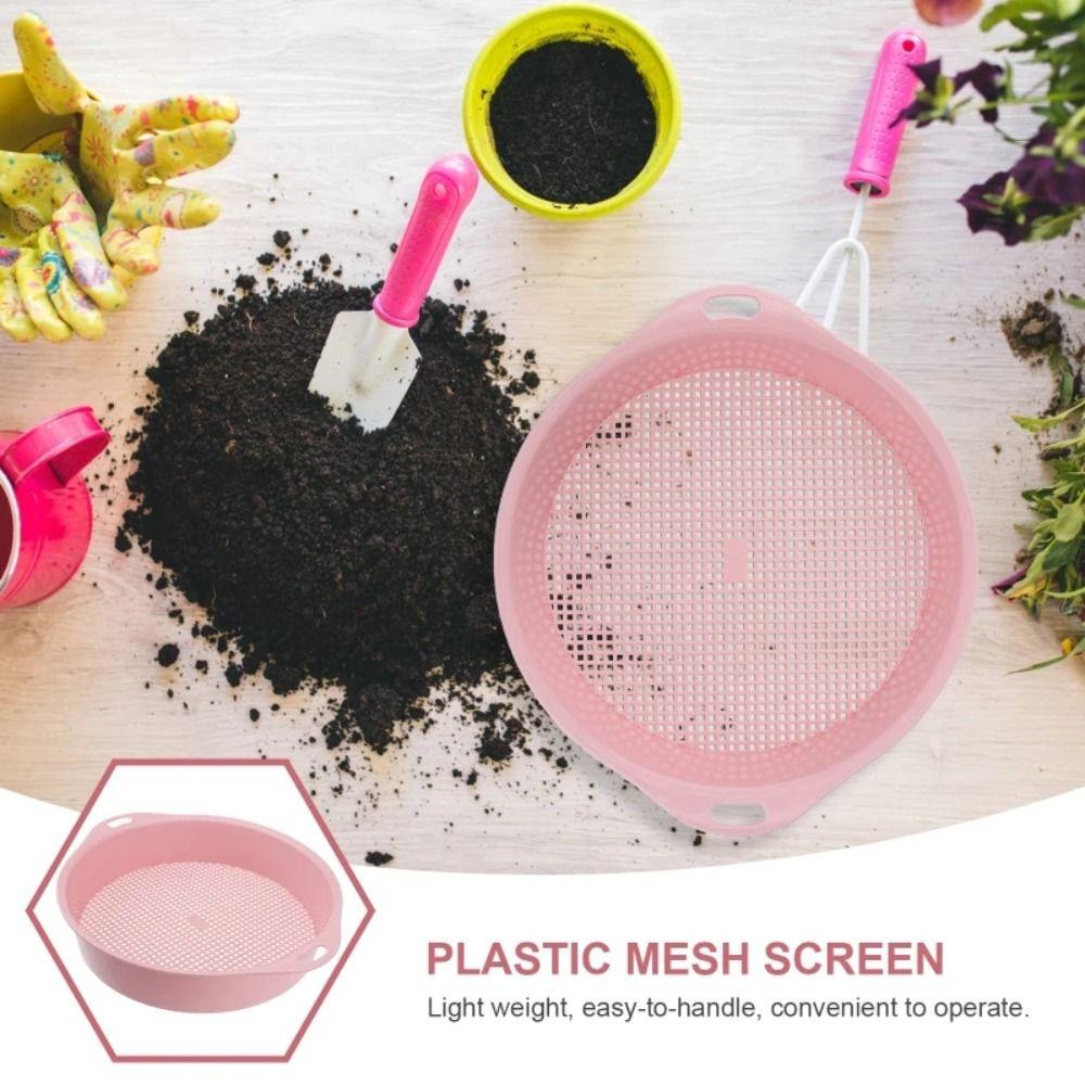Round Garden Mesh Pan Multi-use Sand Screen Filter Soil Sieve Sifter  Gardening Toy