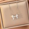 [Titanium Steel] Necklace Women's Copper Micro-inlaid Electroplating Advanced Sense Delicate Clavicle Chain Jewelry