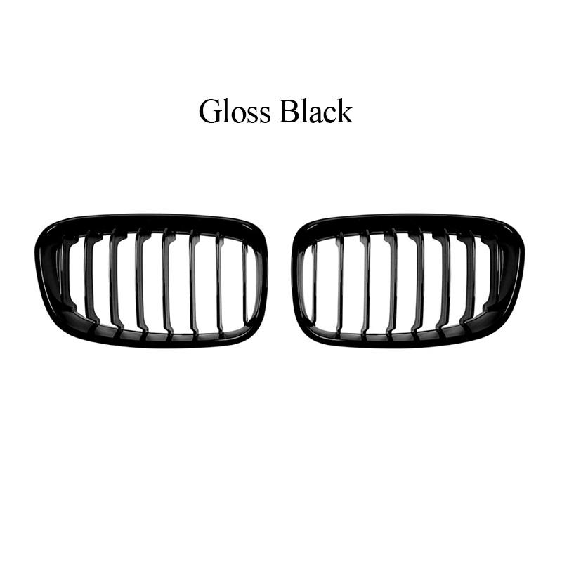 Car Front Bumper Racing Grille Front Kidney Dual Line Grilles for BMW 1 Series F20 F21 2011-2014 Car Front Grill Replacement