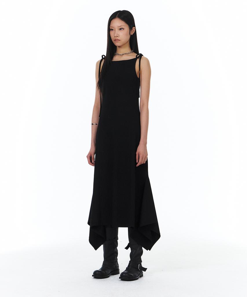 Yunse Two-Way String Sleeveless Dress (Black)