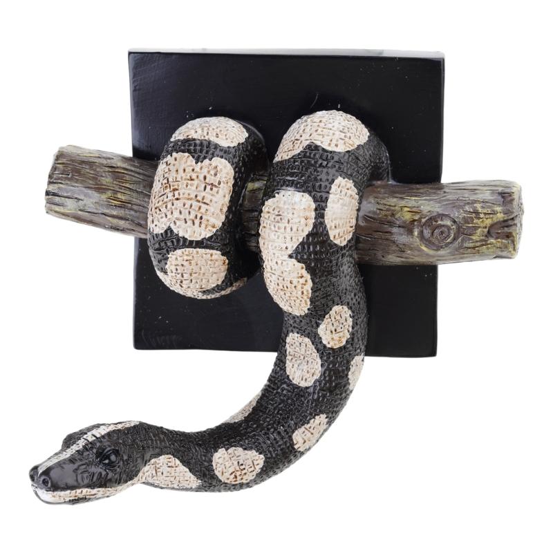 Gold Snake Wall Sculpture Shatterproof Resin Snake Figurine Wall Ornament For Living Room Bedroom Offices Decoration