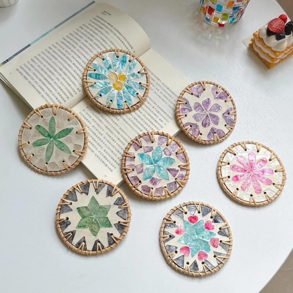 10cm Rattan Coaster Round Mug Placemat New Dining Table Protector Pad For Coffee Tea Hot Drink