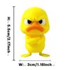 2pcs 3D Printing Angry Yellow Duck Statue Angry White Eyed Funny Duck Humorous Indoor/outdoor Home Decoration and Car Decoration