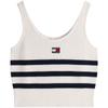 Tommy Jeans American Vintage Flag Embroidered Color Block Striped Knit Tank Top Women Tops DW0DW22929