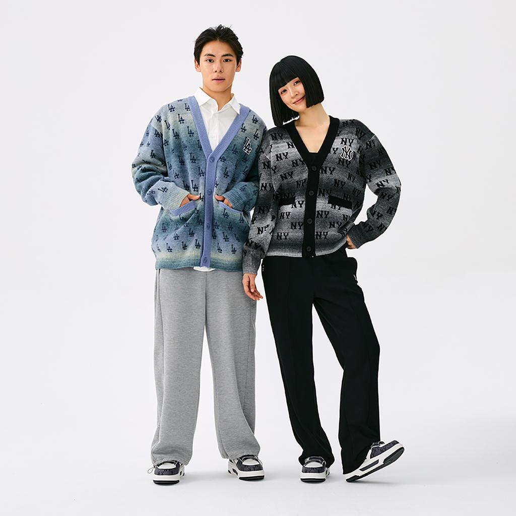 New MLB MONOGRAM Collection Los Angeles Dodgers 25FW Knitwear Unisex Light Blue 3AKCM0354-07BLL