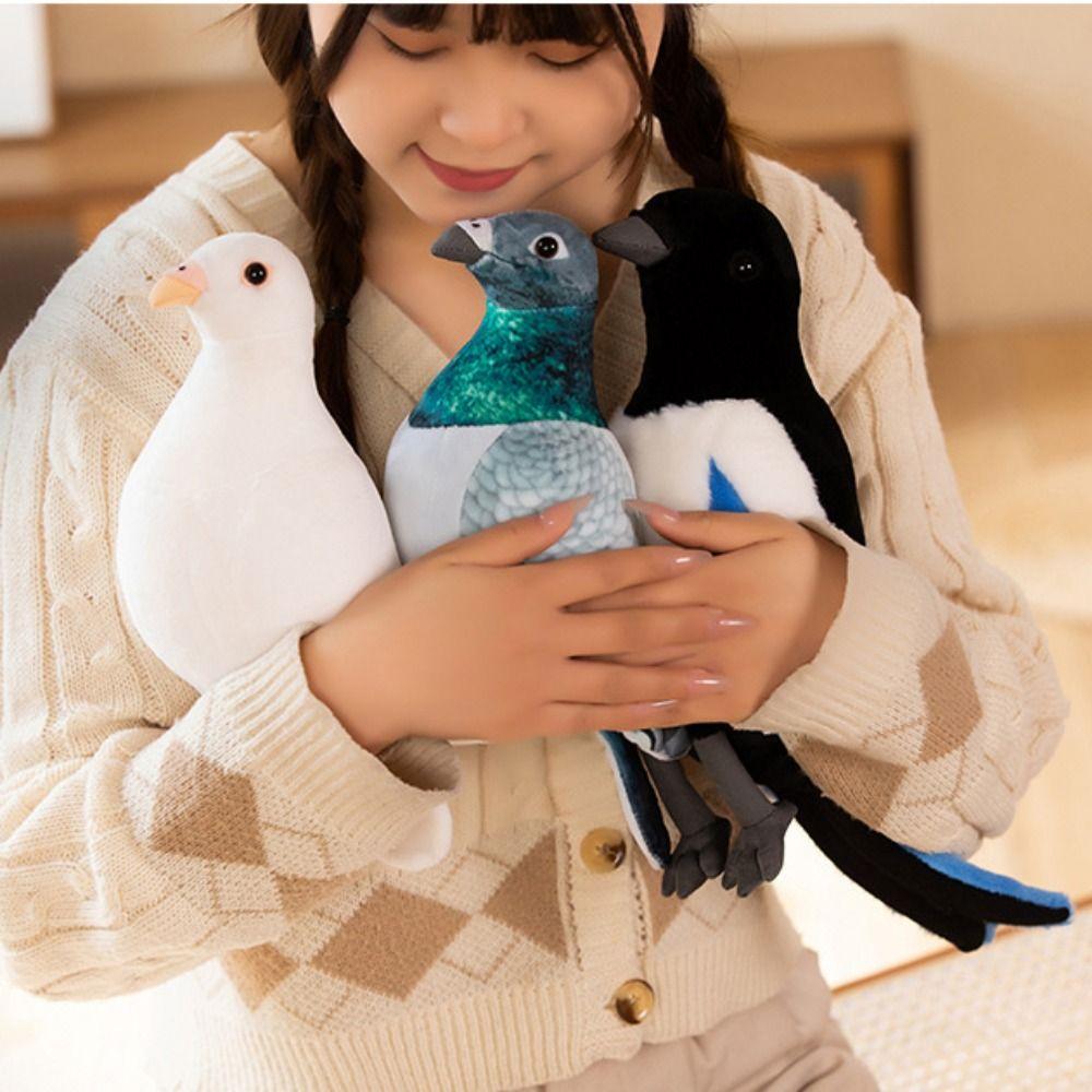 Soft Material Simulated Pigeon Plush Toy High Quality Realistic Pigeon Plush  Halloween Gift