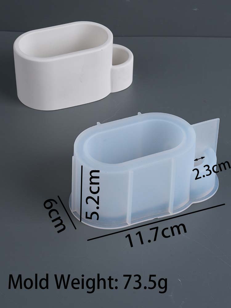 

Сделай сам Овальный подсвечник Силиконовые формы Форма для бетонного суккулентного цветочного горшка Коробка для хранения ювелирных изделий Эпоксидная смола Гипсовая форма Домашний декор