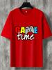 Unisex T Shirt Game Time Gamepad Graphic Tee Gamer Letter Print Short Sleeve O Neck Loose Casual Tops Summer Gaming Streetwear