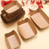 100pcs/lot Folding Kraft Paper Boat Shaped Trays Packing Box Disposable Sushi Food Serving Pastry Boxes