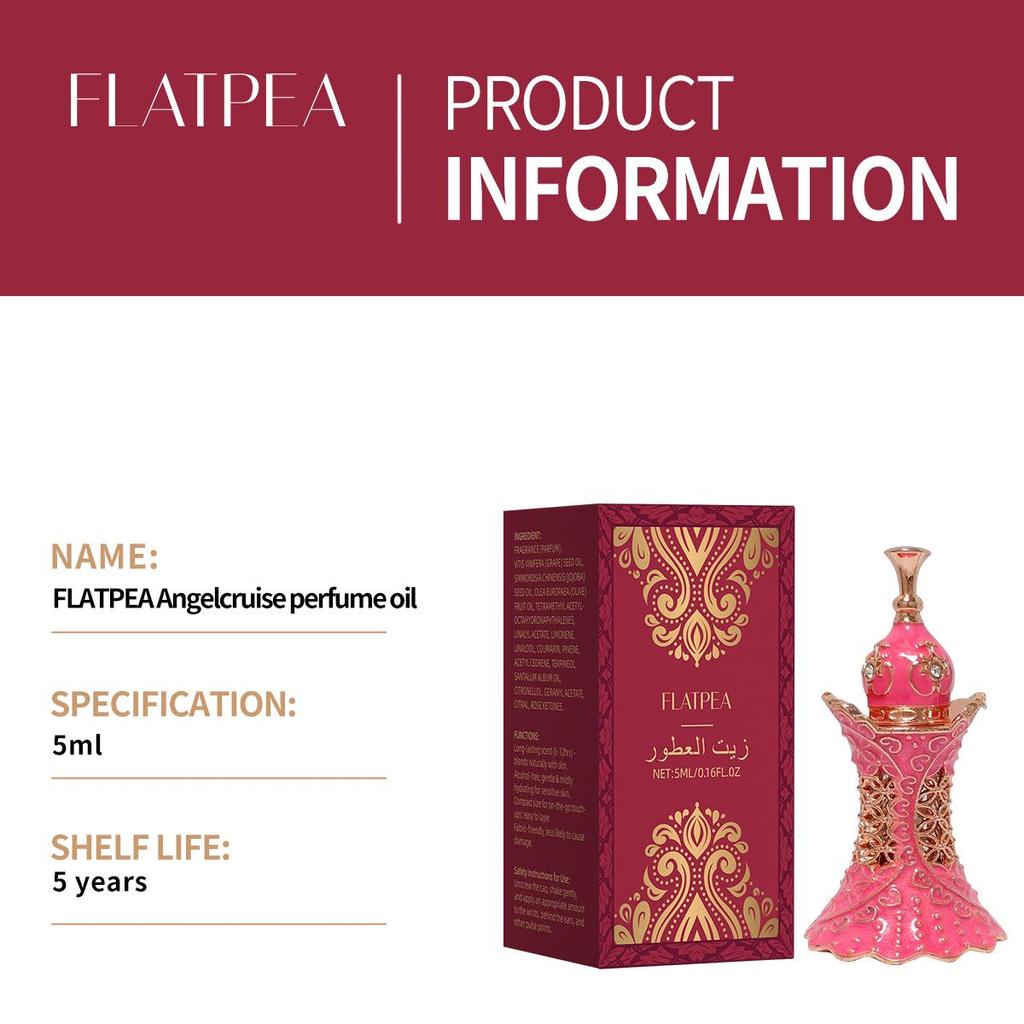 Dubai Bestseller: Pink Fruity Scent Perfume Oil for Ladies - Long Lasting 12 Hours, Slim Waist Design
