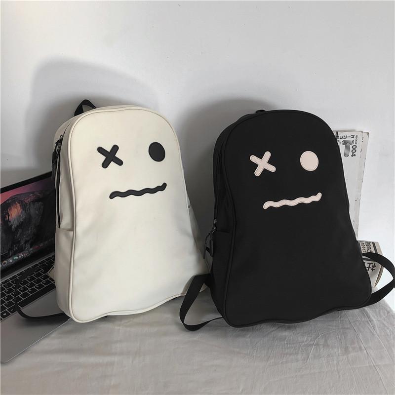 Cute Surprise And Pout Expression Ghost Shaped Backpack For Daily Use