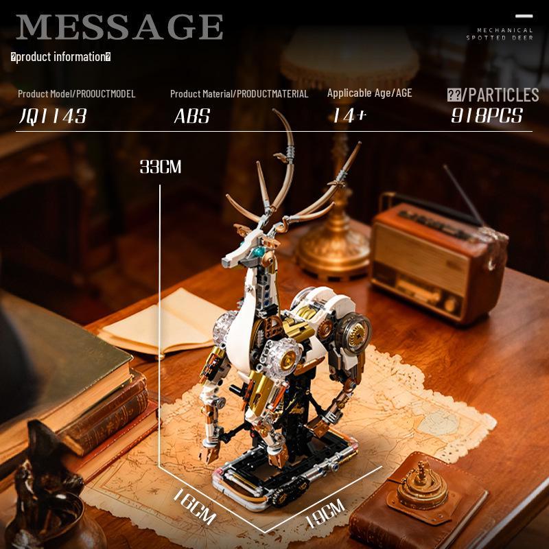 Cyber Deer Mechanical Puzzle Model Kit - Imitation Metal Home Decor Toy Assembly