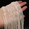 1String, 3-4mm White Natural Freshwater Pearls, Handmade Rice-shaped Pearl Beads for Jewelry Making DIY Necklace Bracelet Accessories 36cm