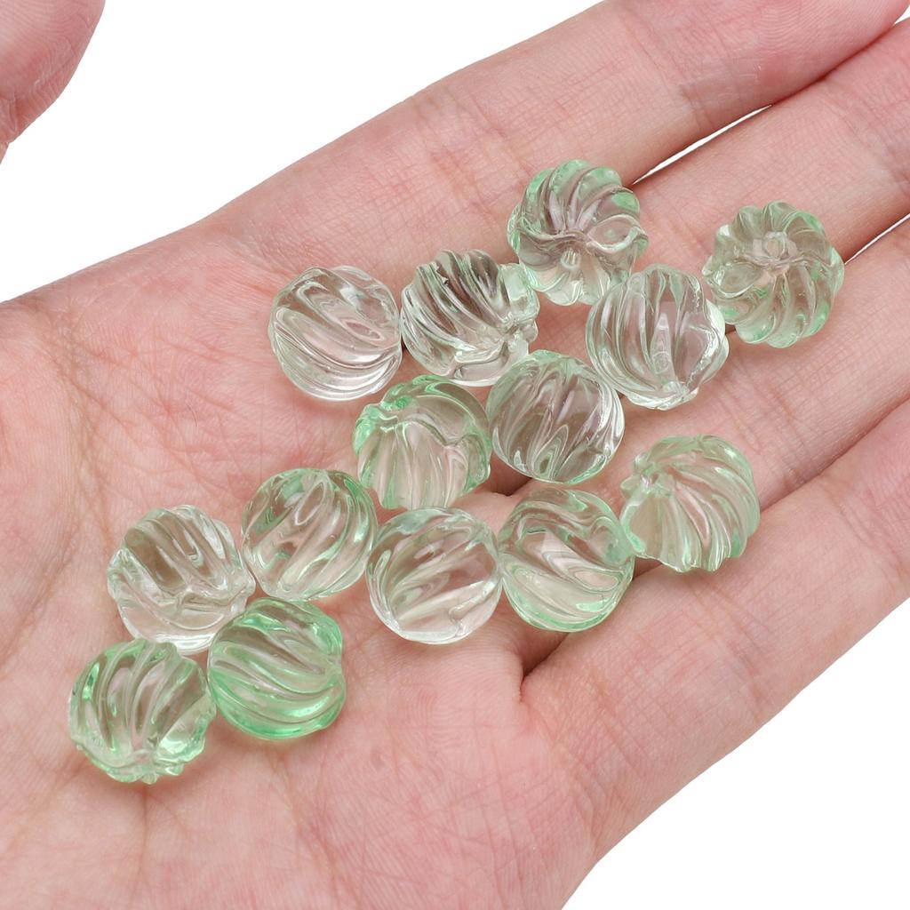 Ribbed Glass Beads Textured Loose Spacers for DIY Jewelry 5 Pcs
