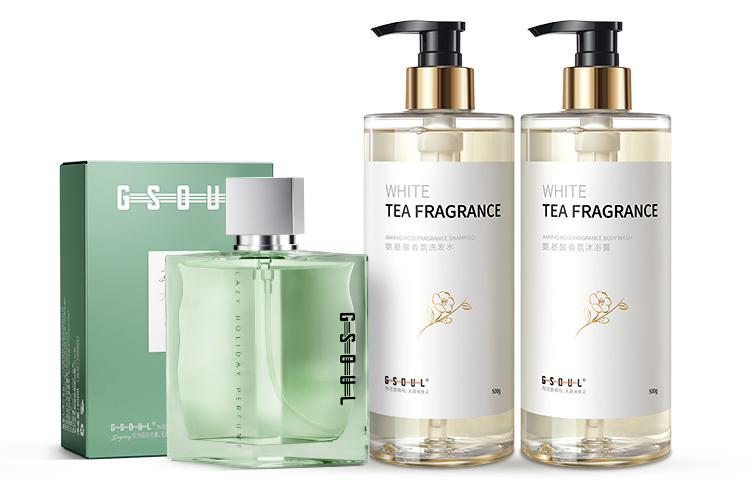GUSHI Care Kits Unisex Darjeeling Tea 50ml+Shampoo 500g+Shower Gel 500g