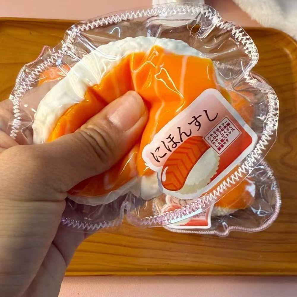 Slow Rebound Sushi Squeeze Toys Handmade Silicone Squishy Toy Shrimp Sensory Fidget Adult Kids