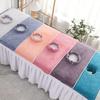 3 Pcs Thickened Beauty SPA Massage Table Planking Face Towel With Hole Bed Bandana Beauty Salon Bed Head Towel
