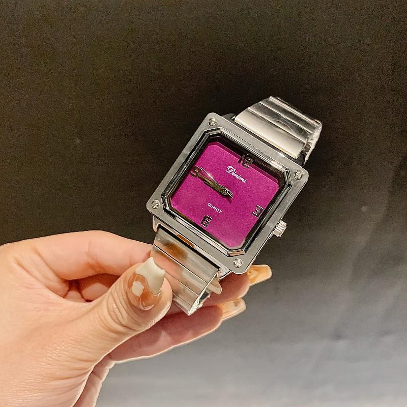 Fashion Light Luxury Women'S Watch Simple Square Temperament Silver Retro Watch Stainless Steel Strap Women'S Watch