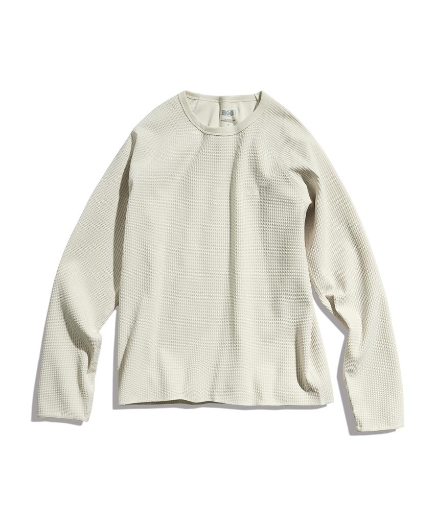 Peullukeu Aqe Waffle Long Sleeve Ivory Flt134