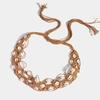 European and American Ins Bohemian Style Cotton Rope Woven Shell Women's Waist Belt Strap Wide Waist Belt Is Versatile