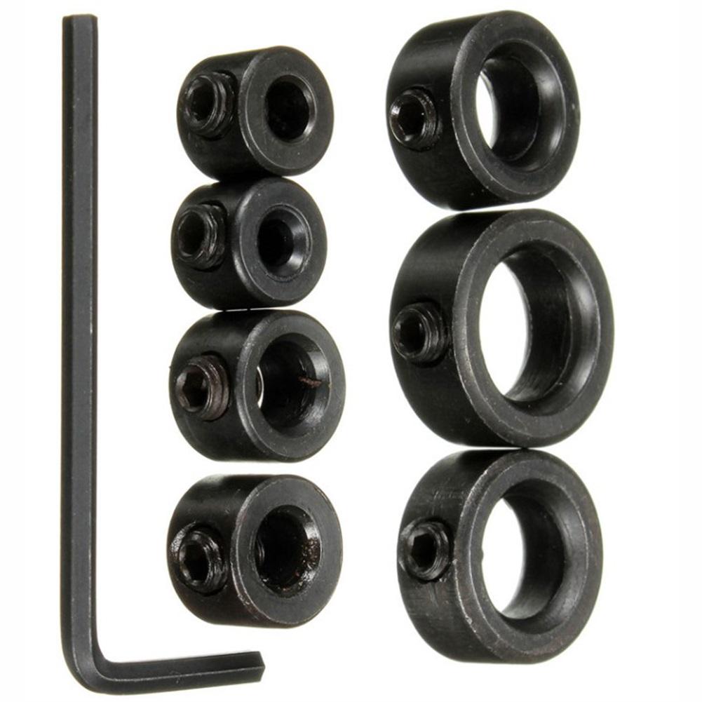 Drill Chuck 7Pcs Depth Stop Collar Ring Hex Wrench