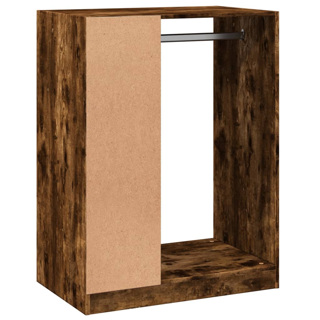 Wardrobe Smoked Oak Finish 77 x 48 x 102 cm Engineered Wood