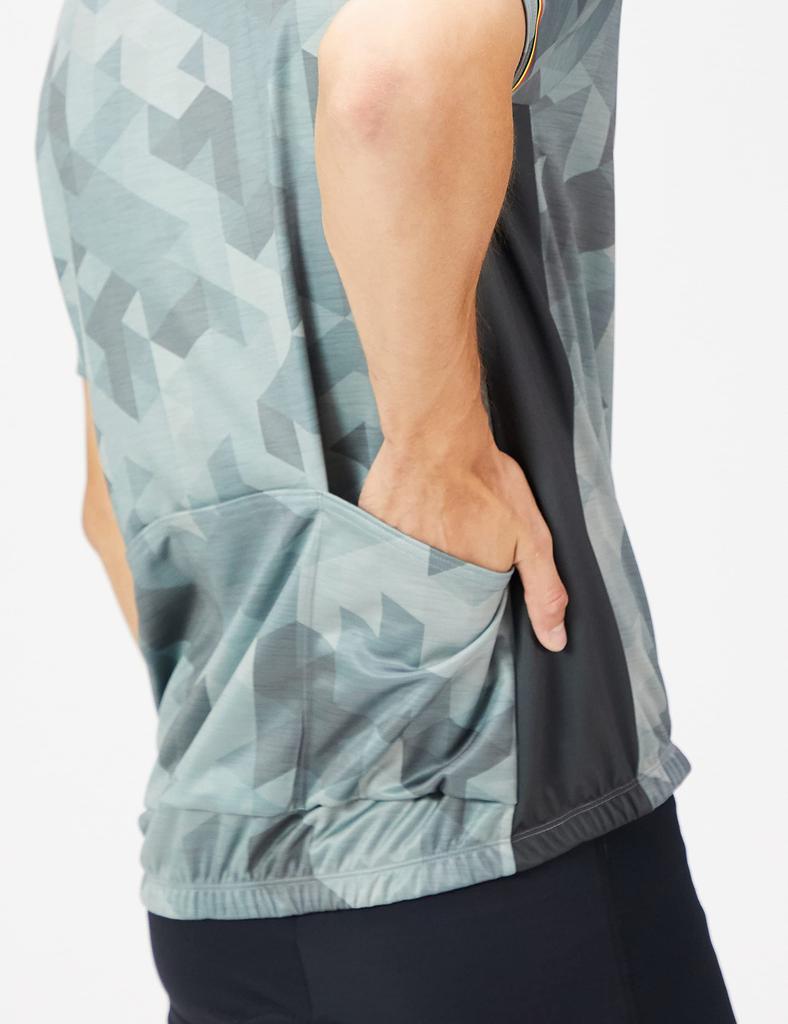 Kapelmuur Short Sleeve Printed Jersey Mosaic Size XS Shirt, Print, Gray,