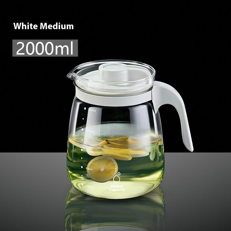 Summer Large Capacity Refrigerator Tea Kettle Tea Separation Cold Kettle Glass High Temperature Flower Teapot Brewing Tea