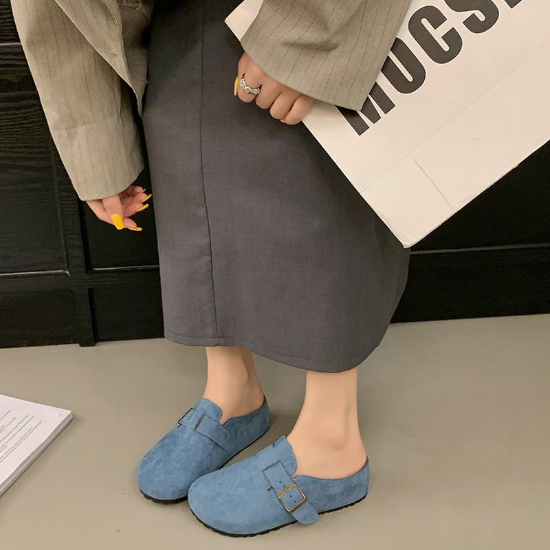 Baotou boty poloviční pantofle dámské jarní a letní boty na jednu nohu ošklivé a roztomilé Boken žabky