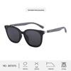 Stylish Large Frame Retro Sunglasses, UV Protection, Polarized Wood Grain Design for Men & Women, Slimming Effect for Broader Faces.