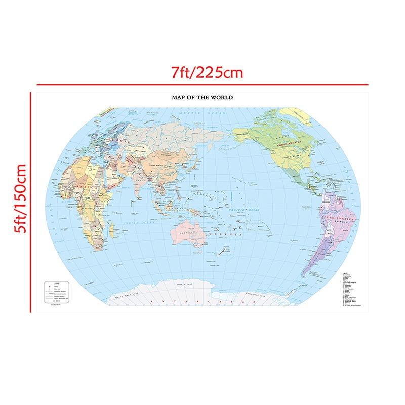 The World Map Prints Frameless Painting Poster Background Cloth Wall Living Room Children Background Murals