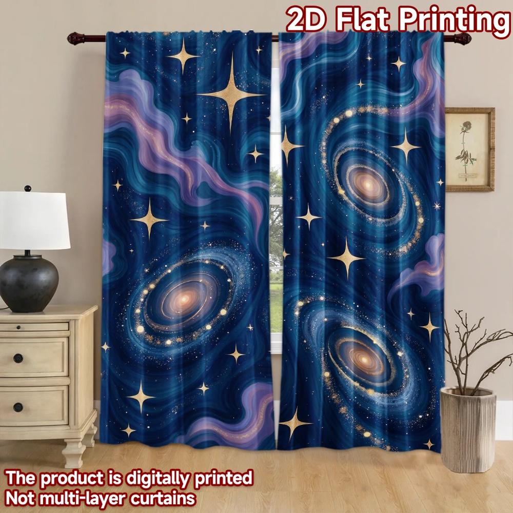 2D flat Photography Backdrop Popular Tapestry Cosmic Swirls and Stars 100% Polyester Family Party Perfect for Holiday