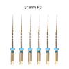 6 szt./pudełko Złote elastyczne pilniki dentystyczne, obrotowe pilniki endodontyczne, złote pilniki endodontyczne, 21/25/31 mm, niklowo-tytanowe, narzędzie stomatologiczne