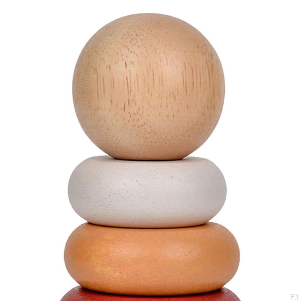 Wooden Stacking Rings Toy Sensory Toy,Early Educational,Preschool Baby Toys Circle Stacker