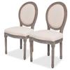 Day and Night - Day and Night Dining Chairs 2 Units Cream Fabric