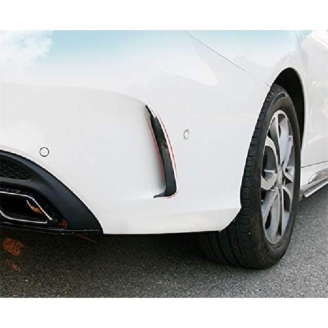 Black Rear Bumper Spoiler Air Vent Outlet Trim Cover 2pcs for Mercedes-Benz C Class W205 C43 C63 AMG 2014-2018