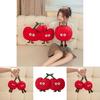 Cherry Plush Toy Pillow Doll And Keychain With Pp Cotton Filling Soft Cushion For Girls Gift