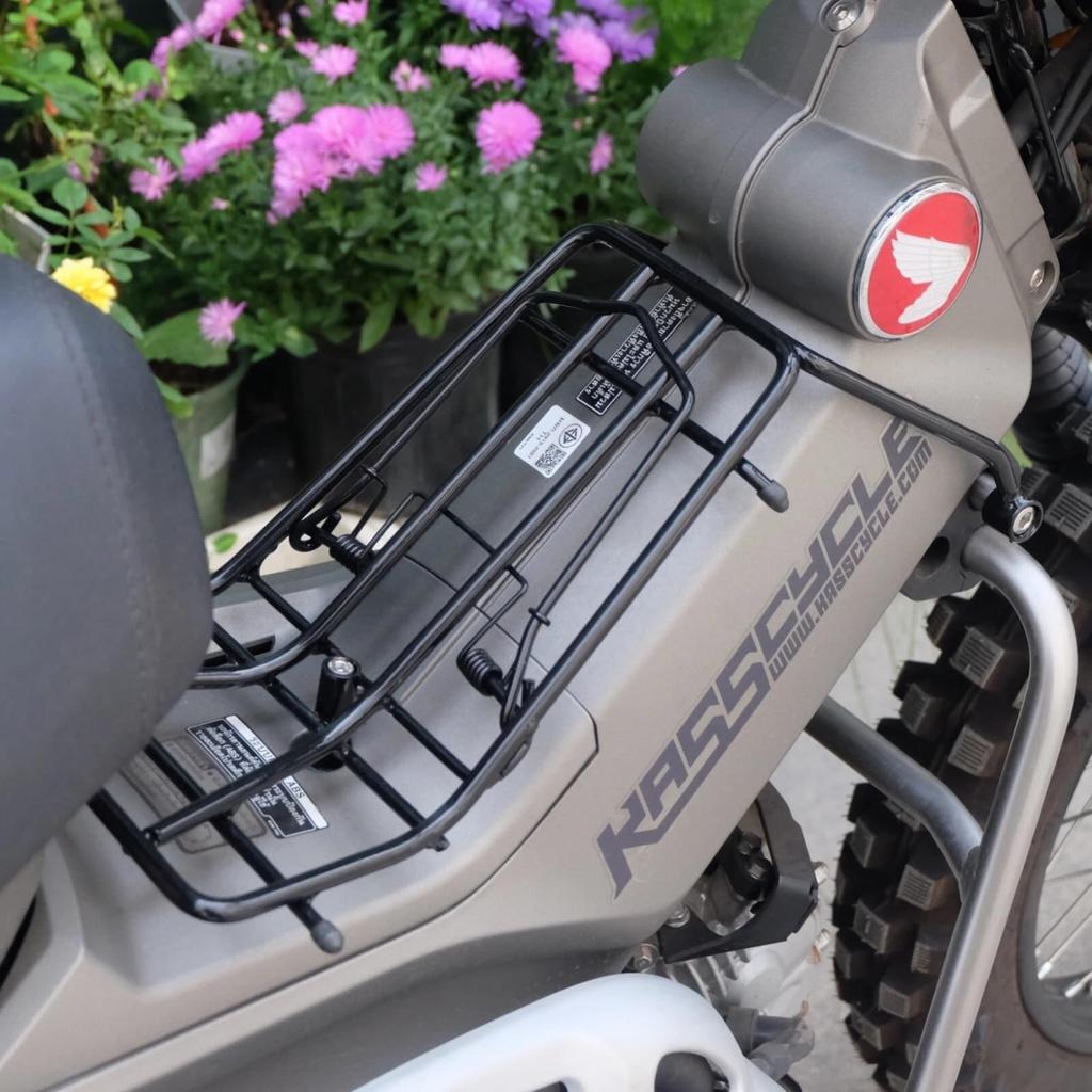 Compatible with Honda CT125 Hunter Cub Center Carrier Steel Construction with Black Cathodic Compatible with (JA65/JA55) - (1 Piece), Electrocoating.