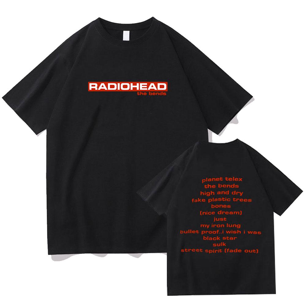 

Radiohead Music Band Printing Tshirts Cotton High Quality Spring Teeshirt Short Sleeve WomenUnisex Streetwear Tshirts Clothing 4XL