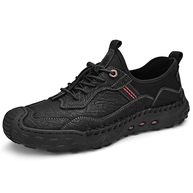 

Mesh shoes men s 2025 summer breathable mesh hollow one pedal casual shoes sports non-slip large size seam sole men s shoes Leather shoe size (one size larger than sneakers)