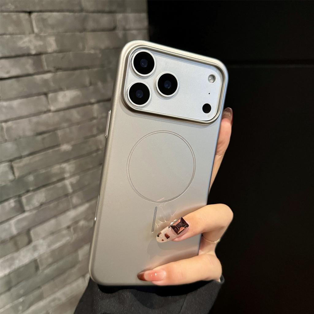 Official Orange Magnetic Frosted Hard Phone Case For iPhone 17 Air 16 15 14 13 12 Pro Max Plus For Magsafe Wireless Charge Cover
